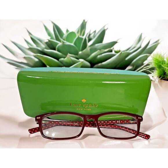Kate Spade Reading Glasses +1.50 Jodie 2 Maroon with Hard Clamshell Case - Picture 1 of 16